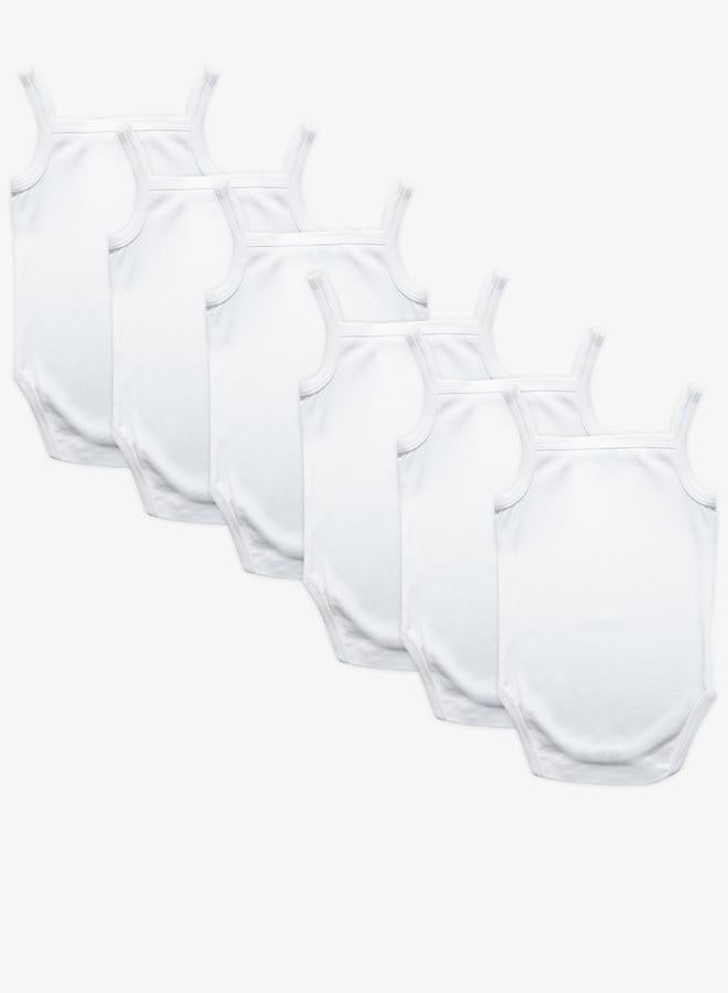 بابيز_بيسك طقم 6 قطع - بودي سوت بلا اكمام 100% قطن سوبر كومبد - Image 2